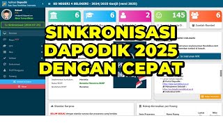 CARA SINKRON DAPODIK VERSI 2025 DENGAN CEPAT  CARA SINKRONISASI DAPODIK 2025 [upl. by Francisco]