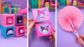 Manualidades con papel SANRIO  Manualidades fáciles de hacer en casa  Ideas creativas en 5 minutos [upl. by Ellinej]