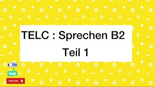 TELC Sprechen B2  ein Buch [upl. by Samalla]