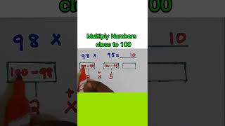 Shortcut multiply numbers close to 100 fraction mathstricks shorts [upl. by Curr516]