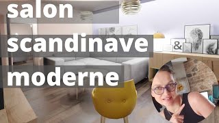 Réussir sa déco de salon scandinave moderne  Comment meubler un salon de 20m2 [upl. by Hilarius]