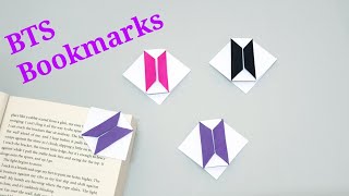 Simple BTS Bookmarkseasy diy Bookmarks corner bookmarks [upl. by Llekram]