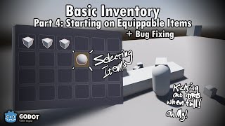 Basic Inventory System Part 4  Godot 4x [upl. by Auhsuoj]