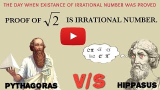 SQUARE ROOT 2 IS IRRATIONAL NUMBER  PYTHAGORAS VS HIPPASUS [upl. by Akin460]