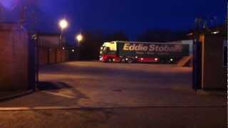 Famous Eddie Stobart Driver quotMo Gouldingquot driving Gail Elizabeth H4872 Tesco Blackburn [upl. by Colombi353]