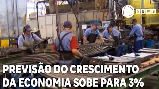 Previsão do crescimento da economia sobe de 29 para 3 [upl. by Tankoos]