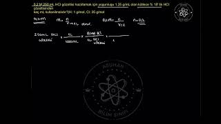 Genel KimyaAnalitik Kimya vize sorularıÇözelti Hazırlama Soruları stokiyometrik hesaplama ile [upl. by Levins684]