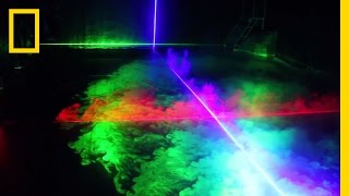 Indoor Volcano Gets Laser Treatment  National Geographic [upl. by Fairleigh]