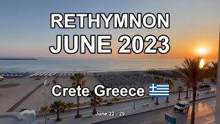 RETHYMNON CRETE JUNE 2023 4K [upl. by Albric]