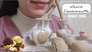 milk with Chocolate truffle  CLAY pot with paste  ASMR [upl. by Demott]