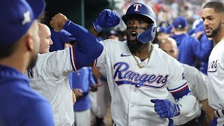 Adolis García CRUSHES one to get the Rangers on the board in ALCS Game 4 [upl. by Pollock]