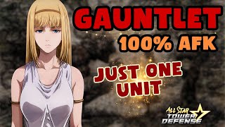 How to do Gauntlet with only 1 unit and 100 AFK  All Star Tower Defense [upl. by Eelanaj286]