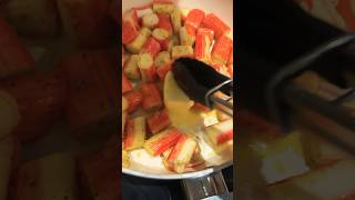 Crab pasta food crab imitationcrab shorts pasta recipe [upl. by Athiste]