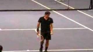 Federer vs Sampras  Warmup [upl. by Suiratnauq303]