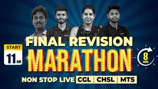 SSC CGL 2024  FINAL REVISION REVISION  NON STOP LIVE  CGL  CHSL  MTS  VERANDA RACE [upl. by Utter]