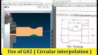 Use of G02  Circular interpolation  in CNC MACHINE CNC PROGRAMMING IN HINDI [upl. by Adnorehs]