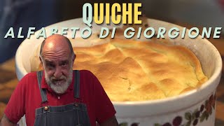 Q COME QUICHE ripiena di VERZA BROCCOLI E GUANCIALE  Alfabeto di Giorgione [upl. by Aylatan]