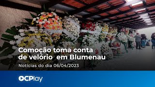 Comoção toma conta de velório e enterro de vítimas de atentado em Blumenau [upl. by Amled482]