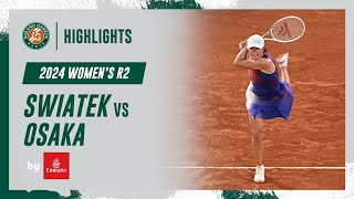 Swiatek vs Osaka Round 2 Highlights  RolandGarros 2024 [upl. by Nalym638]