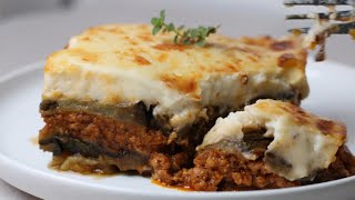 I prepare this delicious Greek Moussaka recipe with baked eggplant every week [upl. by Lilias]