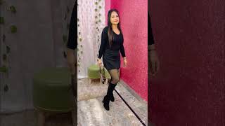 How To Wear Short Dresses In Winters⛄️💁‍♀️ winter fashionhacks stylehacks shorts [upl. by Prestige]