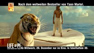 Schiffbruch mit Tiger  Life of Pi der Weltbestseller von Yann Martel  jetzt im Kino [upl. by Hahseram230]