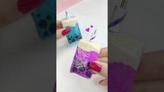 easy DIY boba paper squishy  how to make squishy pen  fati craft world [upl. by Urbannal790]