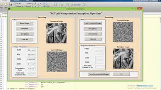 MATLAB code of Image compression and Encryption using DCT and AES respectively [upl. by Summers559]