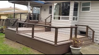 AZEK DECKING and HOG WIRE Railing FINISHED VIEW [upl. by Birgitta]