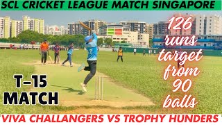 SCL Cricket league Singapore 2024 Open Cricket Leauge Match  trophy hunders vs Viva CC [upl. by Dnaltruoc546]