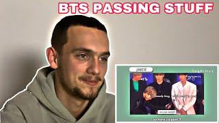 BTS Passing Stuff Around Is Soo Funny For No Reason Pt3 REACTION [upl. by Ahsiekin]