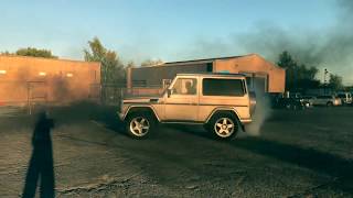 G WAGON DRIFT DIESEL POWERSLIDE BURNOUT [upl. by Rahmann]