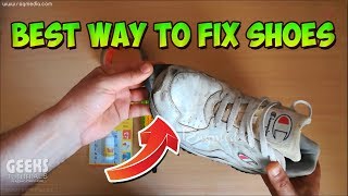 How to Repair Your Shoes 🔥 Ingenious Method of Repairing Broken Sneakers [upl. by Aicilla]