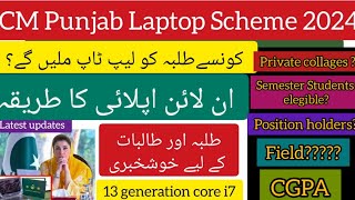 CM Laptop Scheme 2024  laptop scheme for students Registration startScholarships for students [upl. by Bascio]