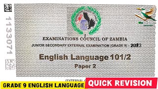 Grade 9 English Language Paper 2  2024 exam preparation exam2024 englishgrammar exam [upl. by Tobi449]