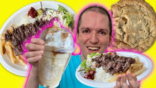 I tried KABOB LAND Persian fast food  STARBUCKS APPLE CRISP FRAPPUCCINO and MORE  TASTE TEST [upl. by Holman245]