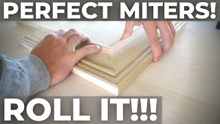 The Most Important Trick for Perfect Casing amp Crown Miters  ROLL IT [upl. by Peatroy]