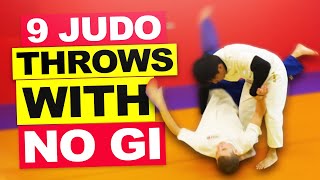 9 Basic Judo Throws Without A Gi  NoGi Judo Mechanics [upl. by Hultin]