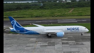 4K Double Norse Atlantic Airways B7879 Dreamliner arriving in Antigua [upl. by Filberto]