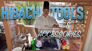 ESSENTIAL TOOLS and ACCESSORIES for cooking hibachi at home on a Blackstone griddle [upl. by Akcemat479]