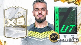 J’OUVRE 5 SBCs ICÔNES ET LE PLUS GROS PACK DU JEU À 750 000 CRÉDITS 😳 [upl. by Lesya]