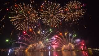 New Years 2024 Countdown – Fire works amp Auld Old Lang Syne with Lyrics [upl. by Adnalro213]