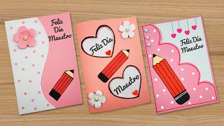 🌺Lindas tarjetas hechas a mano para el día el maestro🌺Teachers Day Card  Especial día del maestro [upl. by Negem]