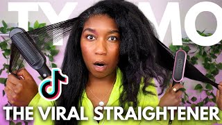 I Bought The Viral TikTok Tymo Straightening Brush Review Type 4 Natural Hair [upl. by Dicks]