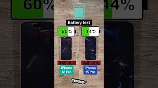 test batterie iPhone 15 pro vs iPhone 16 pro iphone16 iphone16pro iphone15pro test [upl. by Orimlede]