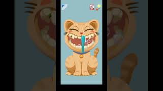 Help the cat brush its teeth shortvideo [upl. by Okiruy]