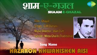 Hazaron Khwaishen Aisi  ShaamEGhazal  Ghayal  GMDurrani [upl. by Ful39]