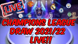 LIVE REDRAW UCL KNOCKOUT STAGE DRAW 202122 SEASON LIVE REACTION [upl. by Esidnac]