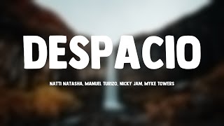 Despacio  Natti Natasha Manuel Turizo Nicky Jam Myke Towers Lyrics Video [upl. by Carolan156]