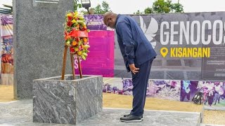 KISANGANI  TSHISEKEDI REND HOMMAGE AUX VICTIMES DU GENOCOST [upl. by Ajak]